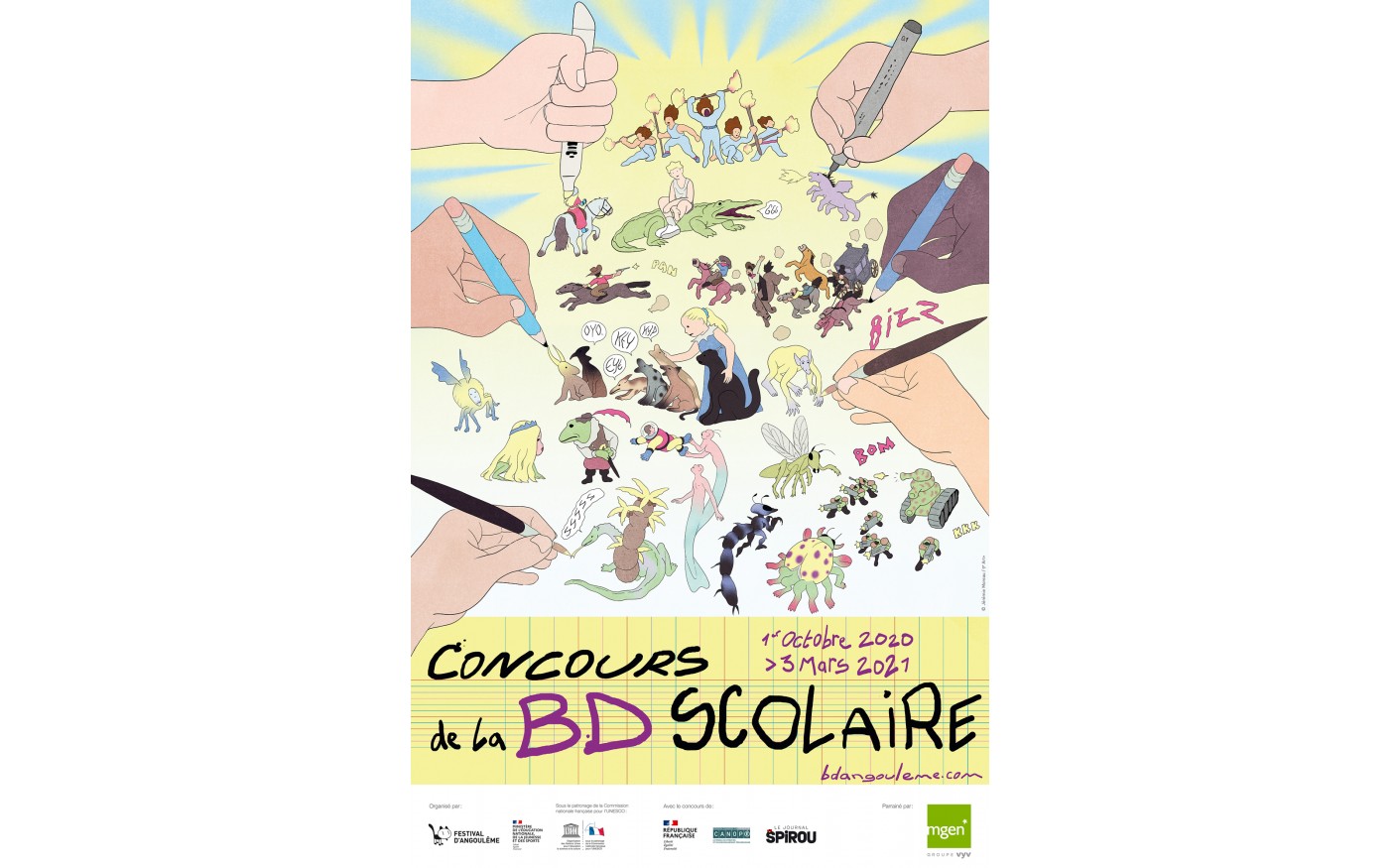 Retrouvez les lauréats de la 50e édition du Concours de la BD scolaire, à  fêter en janvier 2024 !