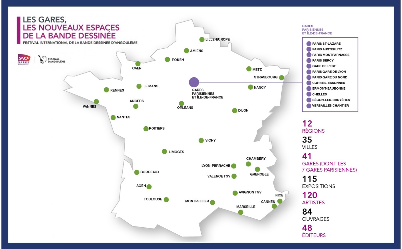 Le Festival expose 120 auteurs dans 41 gares